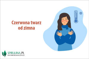 Czerwona twarz od zimna