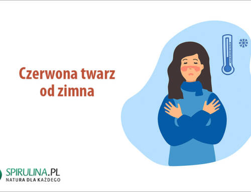 Czerwona twarz od zimna